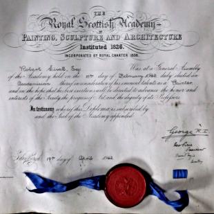 Robert Sivell RSA Academician Cert 1943